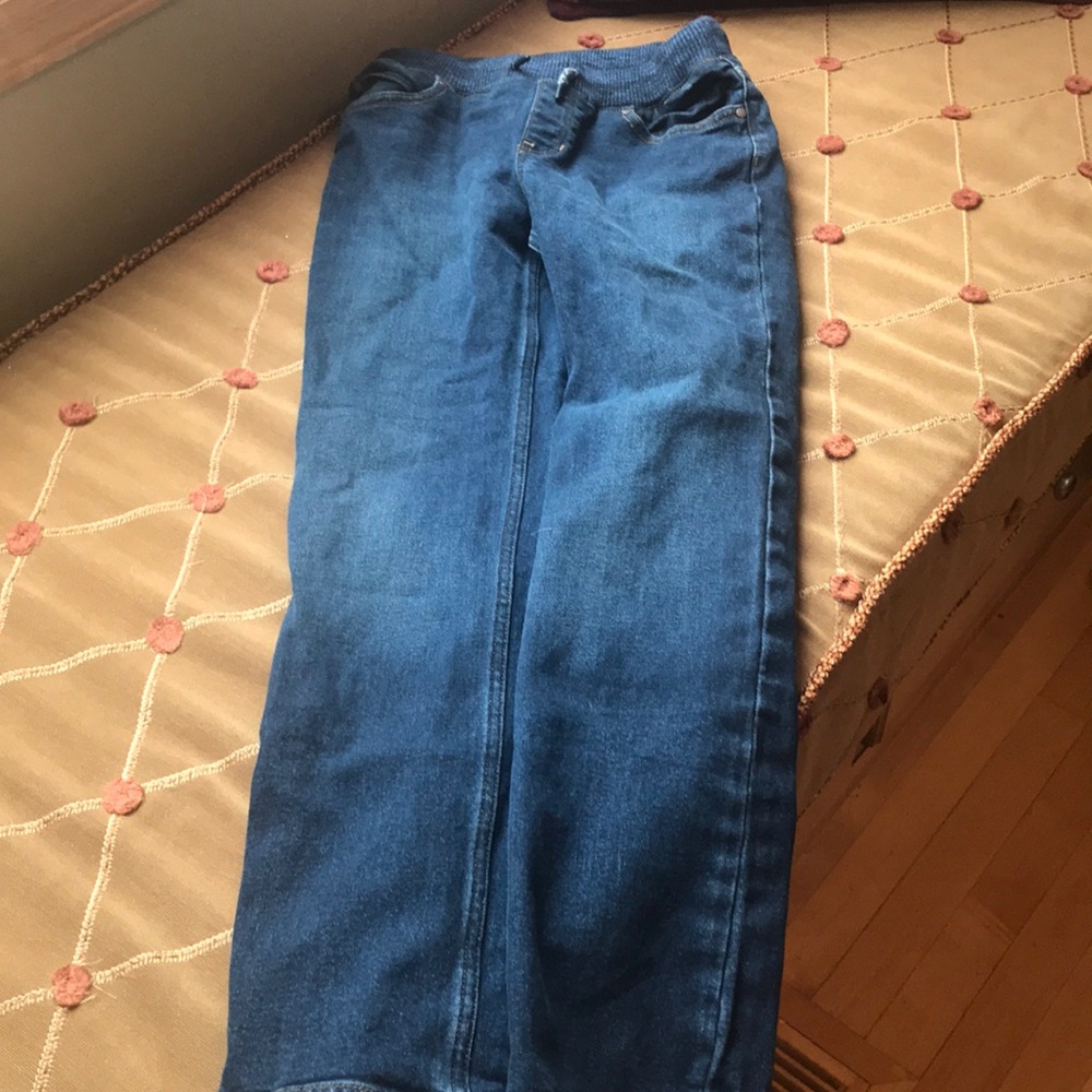 Boy’s Lands End Pull On Jeans Size M 10 12